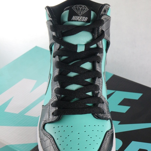 SOLD! DIAMOND SUPPLY NIKE Dunk High Prm SB Tiffany - Picture 3 of 8